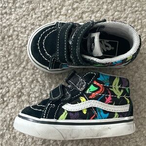 Vans Kids Black neon sea creature High-Top Sneakers